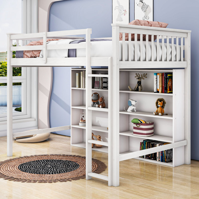 Isabelle & Max™ Aalayiah Full Loft Bed with Shelves by Isabelle & Max